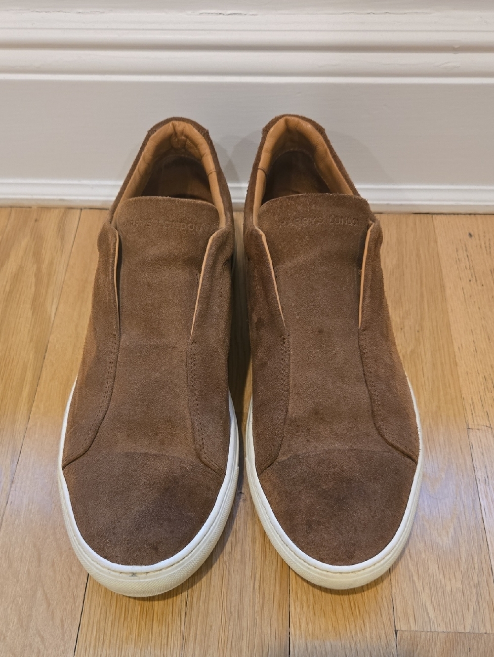 Men's Harrys London Brown Suede Slip-On Sneakers